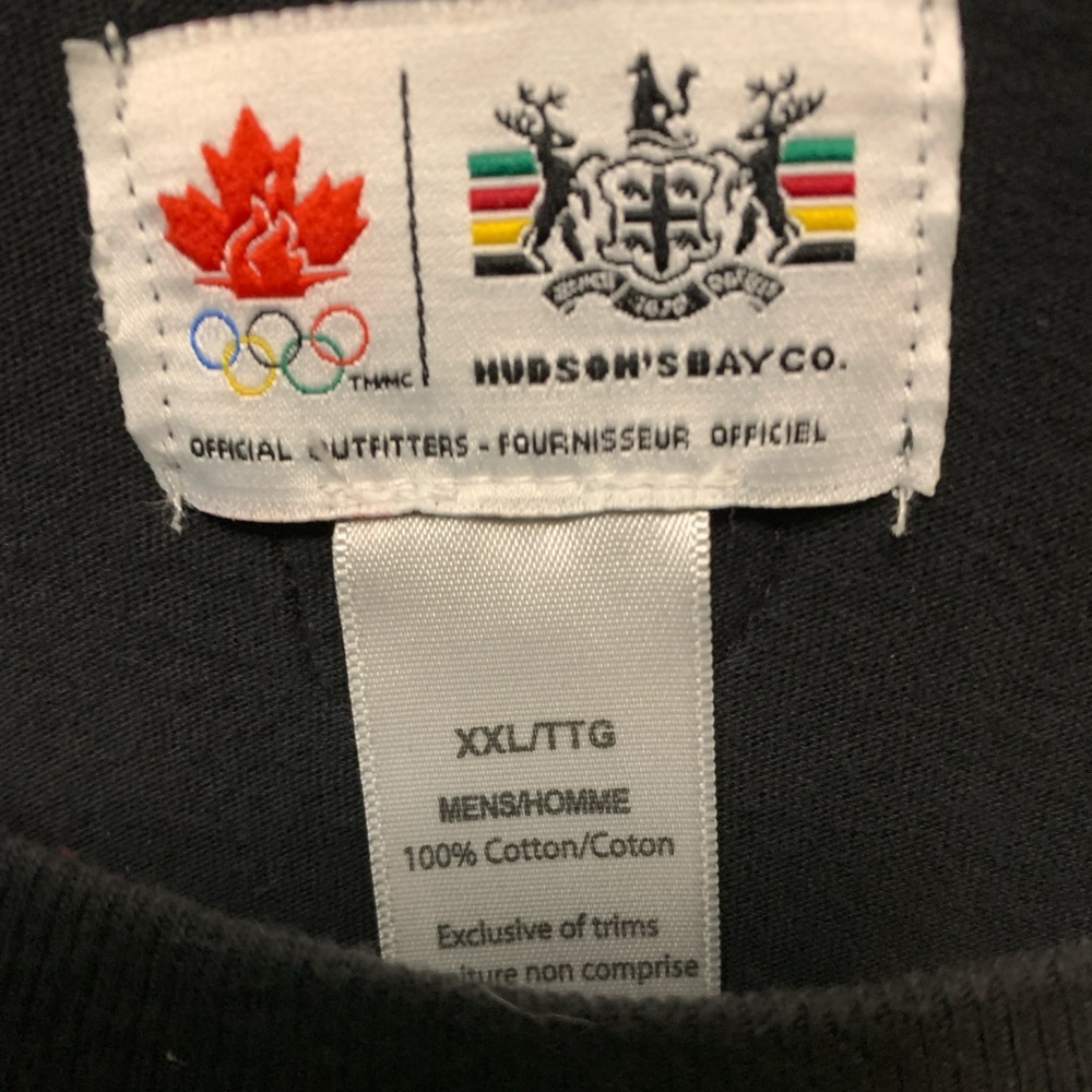 HUDSONS BAY COMPAPY Olyipic Cotton Long Sleeve Shirt with Maple Leaf Logo - Picture 3 of 8